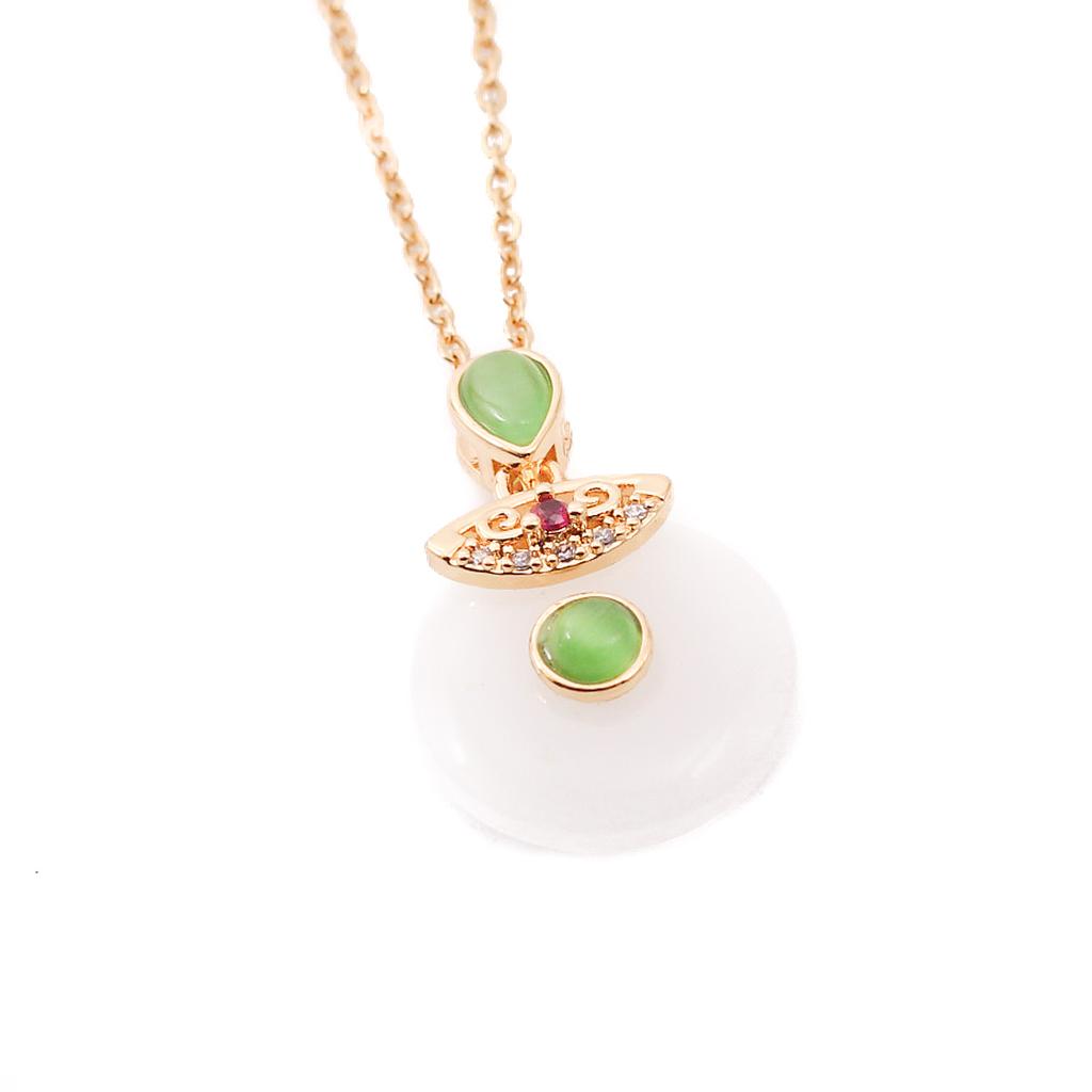 COL612	 Collar Acero Dorado varias figuras
