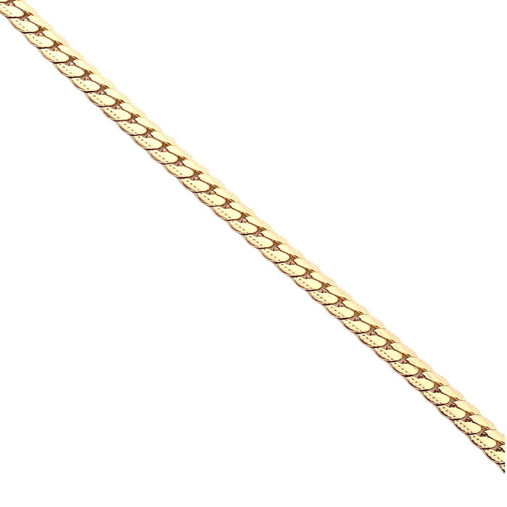 PUL1423	Pulsera Acero Pecho de cocodrilo Dorada 22cm 1.4