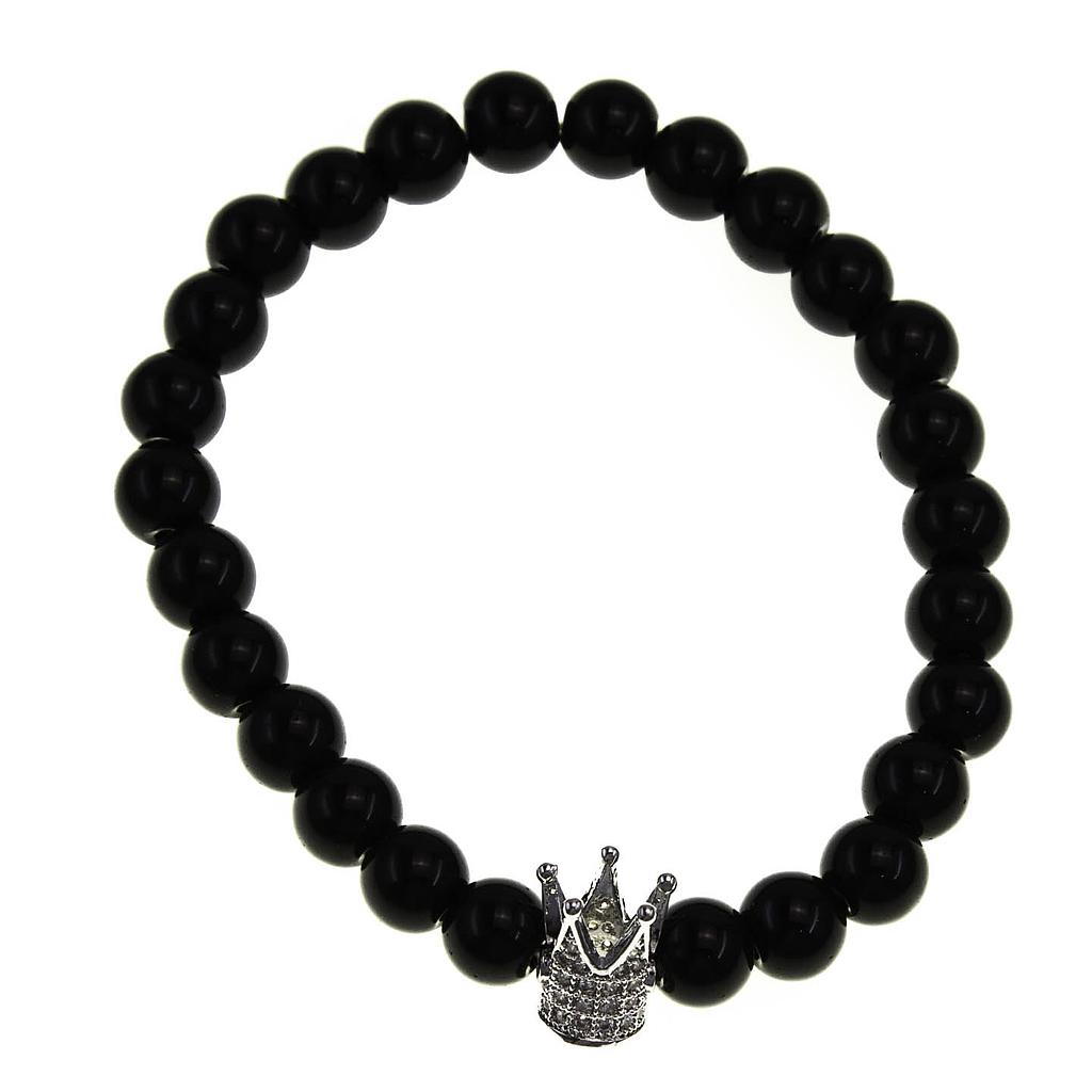 PUL23117 Pulsera Bisutería negra rey