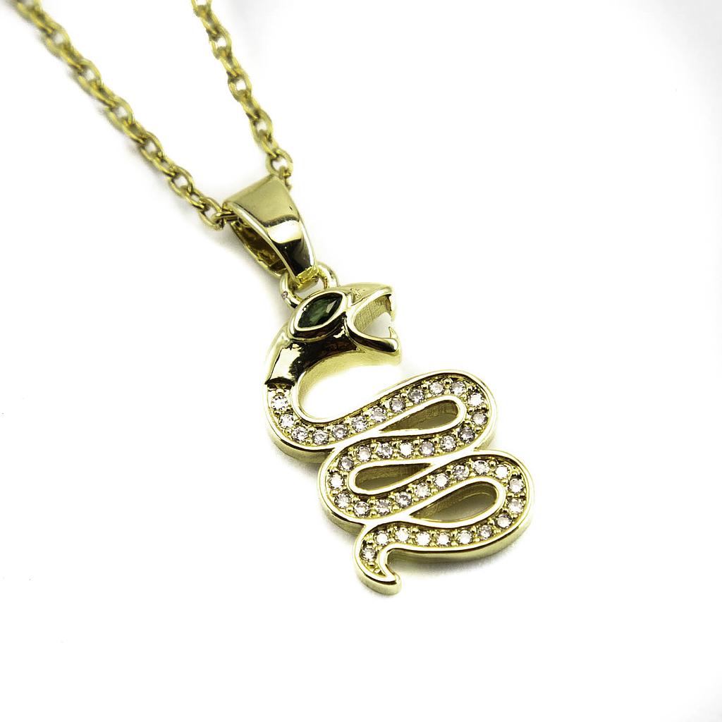 COL250402 Collar Acero Inoxidable Serpiente &quot;s&quot; chica