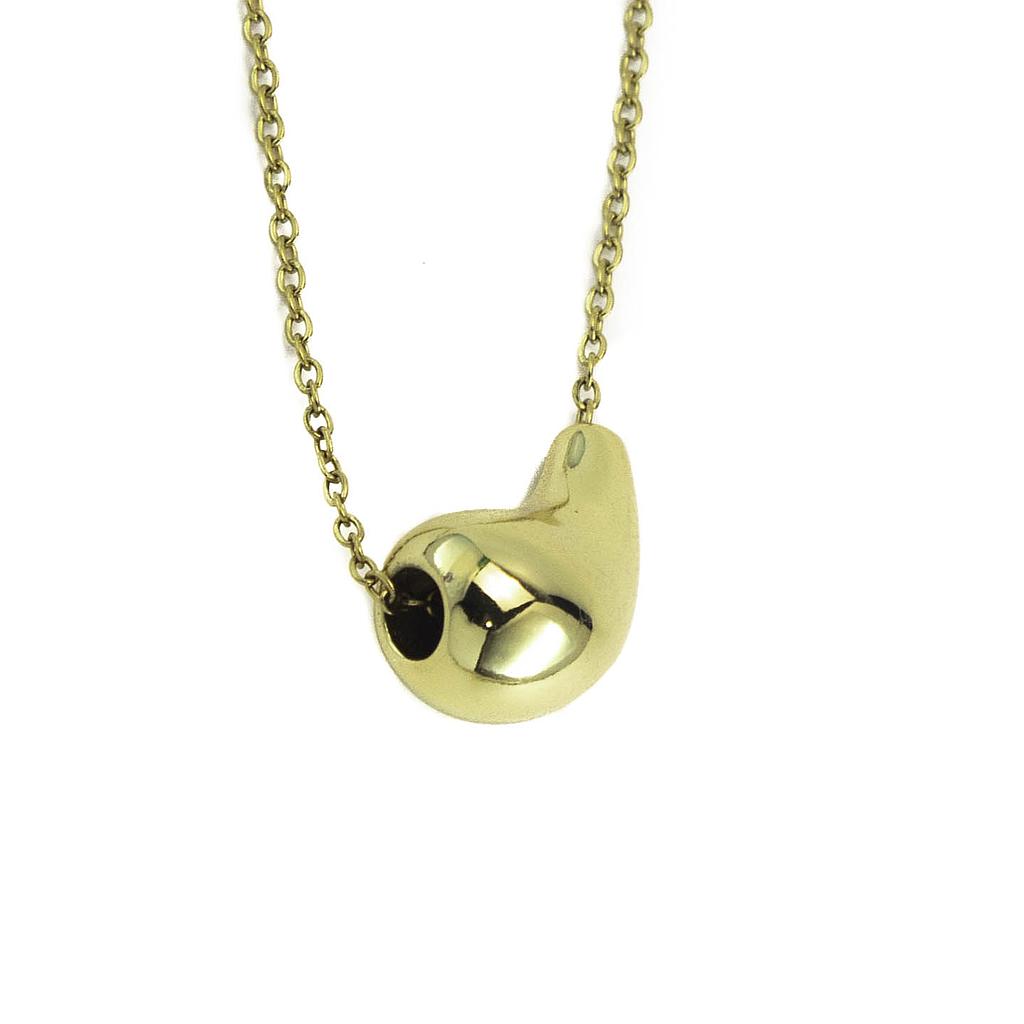 COL23316 Collar Bisutería dorado de Gota