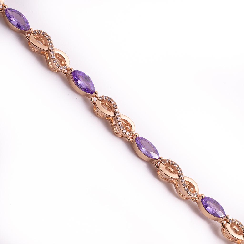 Pulsera Chapa cristal morado