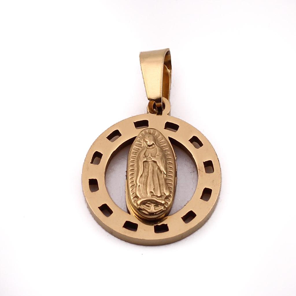JE19601 Dije Acero Virgen Dorado