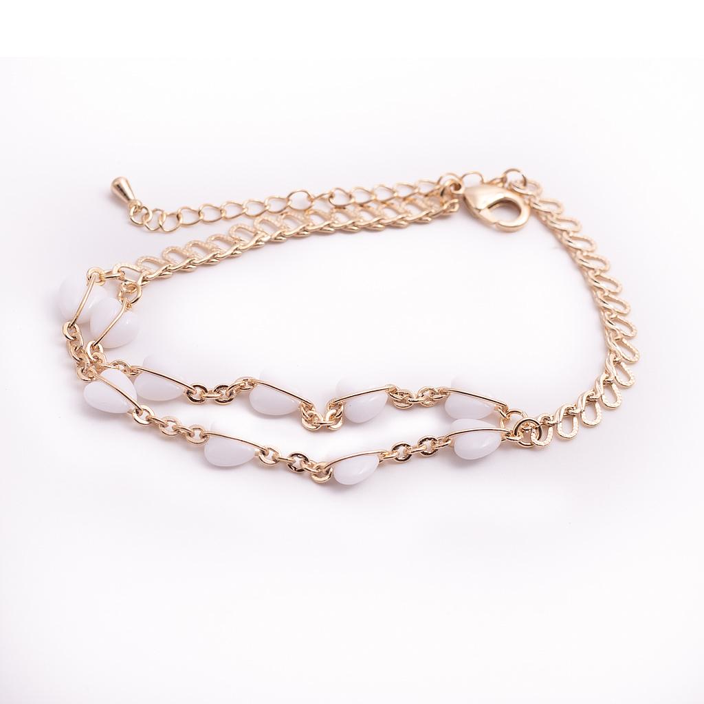 42657 Pulsera Chapa Corazones Blancos