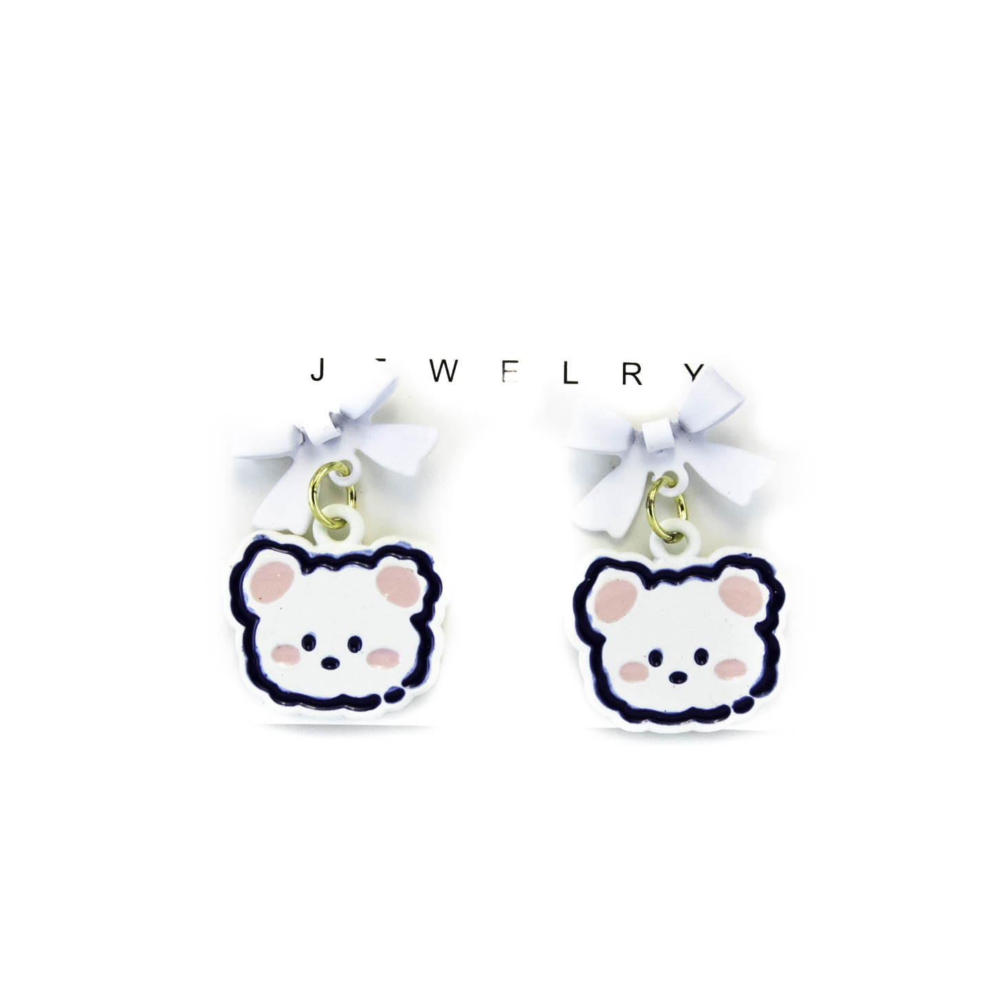 AR520319 Arete Bisutería Moño-Oso Kawaii